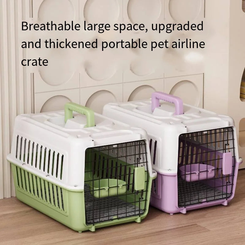 Pet airline crate cat space box portable cage outings dog shipping box Pawnests