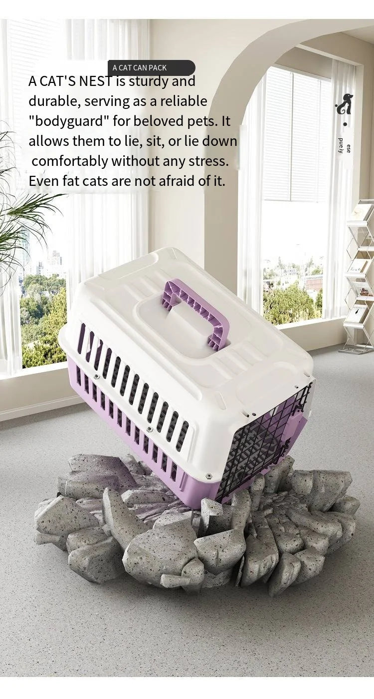 Pet airline crate cat space box portable cage outings dog shipping box Pawnests