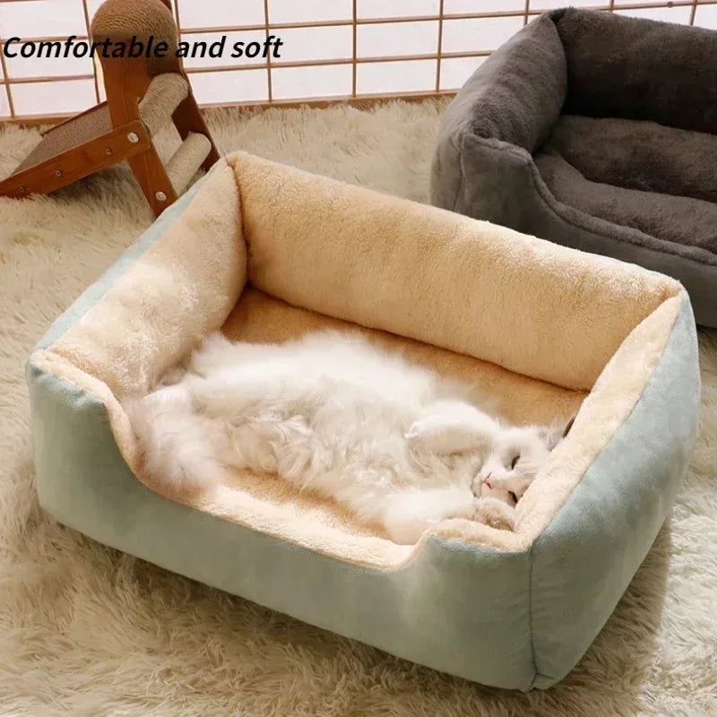 Calming donut cat bed gray — machine washable plush cushion — Pawnests