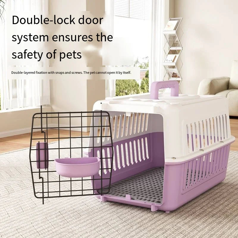 Pet airline crate cat space box portable cage outings dog shipping box Pawnests