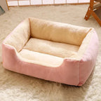 Calming plush donut cat bed in green — cats and small dogs — Pawnests