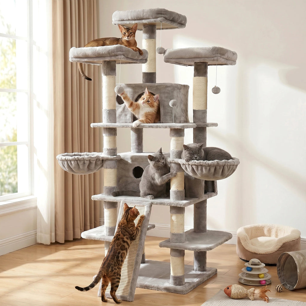 FOOWIN 68" Multi-Level Cat Tree Tower Pawnests