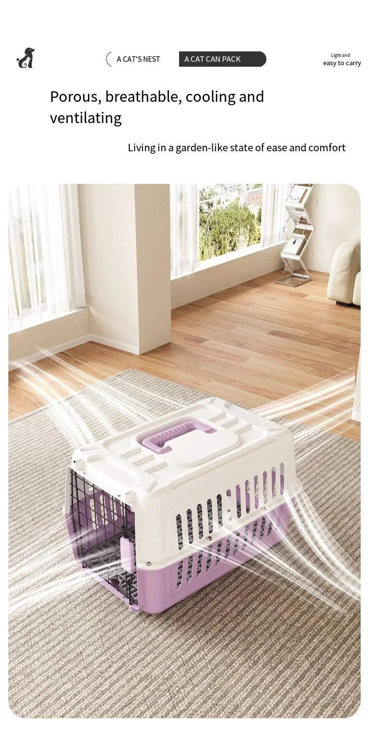 Pet airline crate cat space box portable cage outings dog shipping box Pawnests