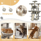 FOOWIN 68" Multi-Level Cat Tree Tower Pawnests