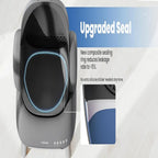 Hair dryer with an upgraded seal feature highlighted on a white background