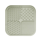 Sage green silicone lick mat with four textured zones — Sage Green | Pawnests