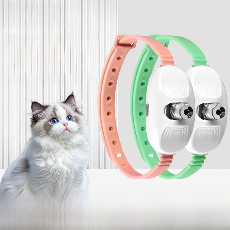 Laser cat collar fitted comfortably on cat's neck | Pawnests
