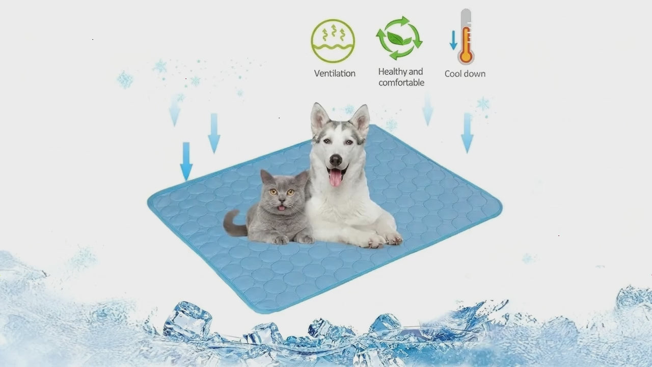 Alfombra Refrescante para Perros y Gatos | Colchoneta de Seda de Hielo