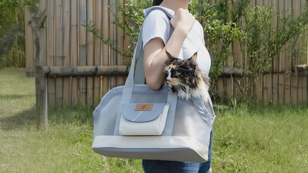 Bolso Bandolera para Mascotas | Bolso de Viaje Transpirable para Gatos y Perros