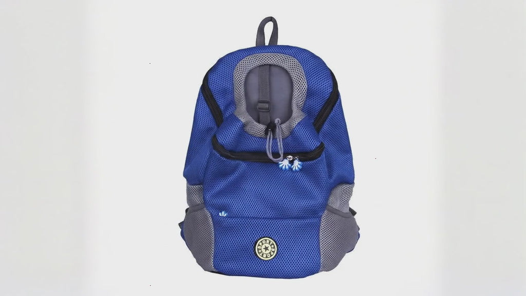 Mochila de viaje para mascotas con malla frontal plegable