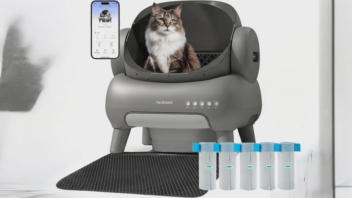 M1 Plus Arenero Automático para Gatos | App Inteligente, Control de Olores y Soporte Multimascota