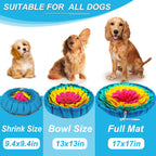 Snuffle mat sizes for all dogs — 9.4in pouch, 13in bowl, 17in full mat | Pawnests