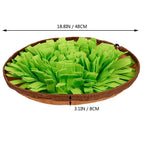 Green dog snuffle mat dimensions — 18.8in (48cm) wide, 3.1in (8cm) deep | Pawnests